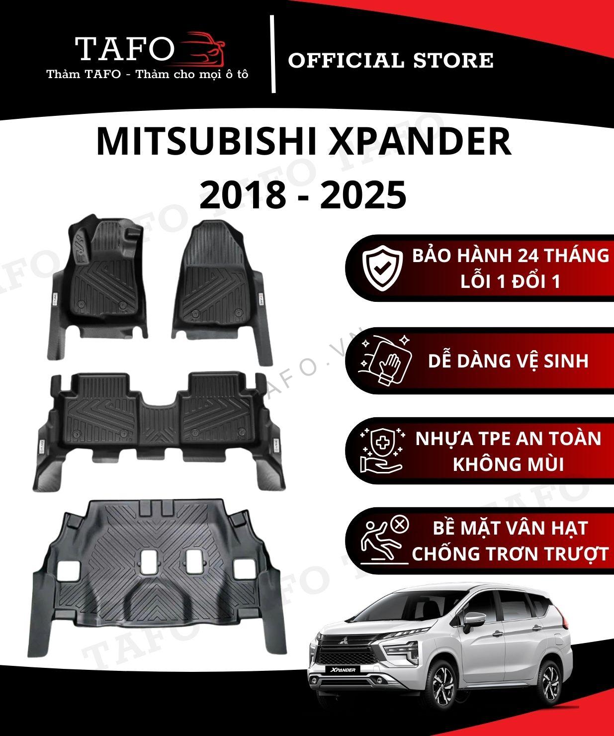 Bộ thảm lót sàn ô tô Mitsubishi Xpander 2018–2025 từ TAFO Bộ thảm lót sàn ô tô Mitsubishi Xpander 2018–2025 từ TAFO