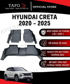 Thảm Lót Sàn Ô Tô Hyundai Creta TPE 2020 – 2025 Của TAFO: Giải Pháp Bảo Vệ Toàn Diện Cho Xe
