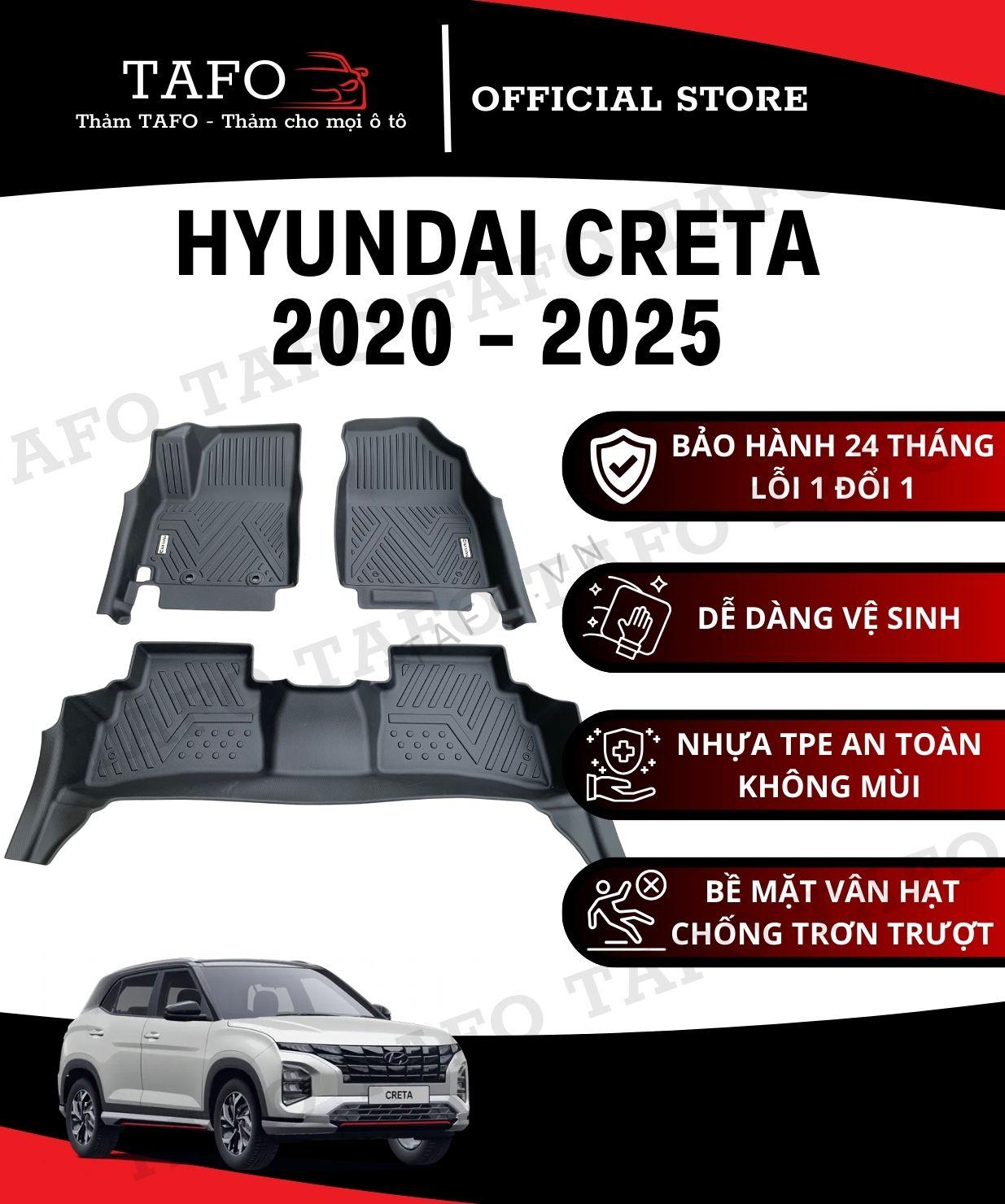 Thảm Lót Sàn Ô Tô Hyundai Creta TPE 2020 – 2025 Của TAFO: Giải Pháp Bảo Vệ Toàn Diện Cho Xe Thảm Lót Sàn Ô Tô Hyundai Creta TPE 2020 – 2025 Của TAFO: Giải Pháp Bảo Vệ Toàn Diện Cho Xe