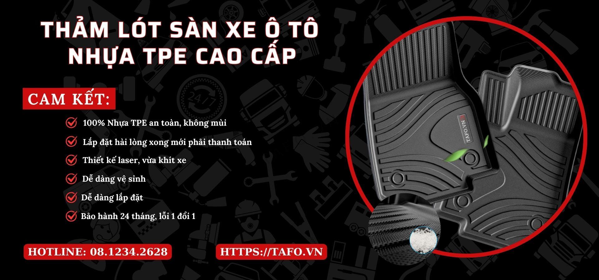 Thảm lót sàn xe ô tô nhựa tpe cao cấp Tafo